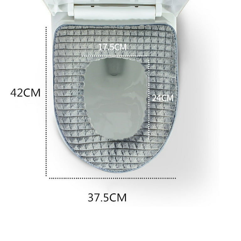 Warm Toilet Seat Cover Pad Gel Toilet Seat Cushion Heat Four Season  Washable Bathroom Seat Cover Pad With Self-Adhesive