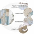 thumbnail image 6 of Modern Abstract Waterproof Fabric Shower Curtain, Blue Brown Color Blocks Waterproof Fabric Shower Curtain for Bathroom Curtains Bathtubs Hotel Washable Shower Curtains with 12 Hooks Long 72x78in, 6 of 8