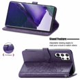 thumbnail image 6 of SaniMore for Samsung Galaxy S22 Ultra 6.8" 2022 Wallet Case Embossed Mandala PU Leather Flip Protection Wrist Strap Credit Card Holder Pocket Kickstand Shockproof Case for Galaxy S22 Ultra, Purple, 6 of 13