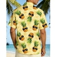 thumbnail image 4 of Men's Hawaiian Shirt Short Sleeve, Tropical Beach Floral Shirts Casual Button Down Tops for Summer Trip Vacation, 4 of 10
