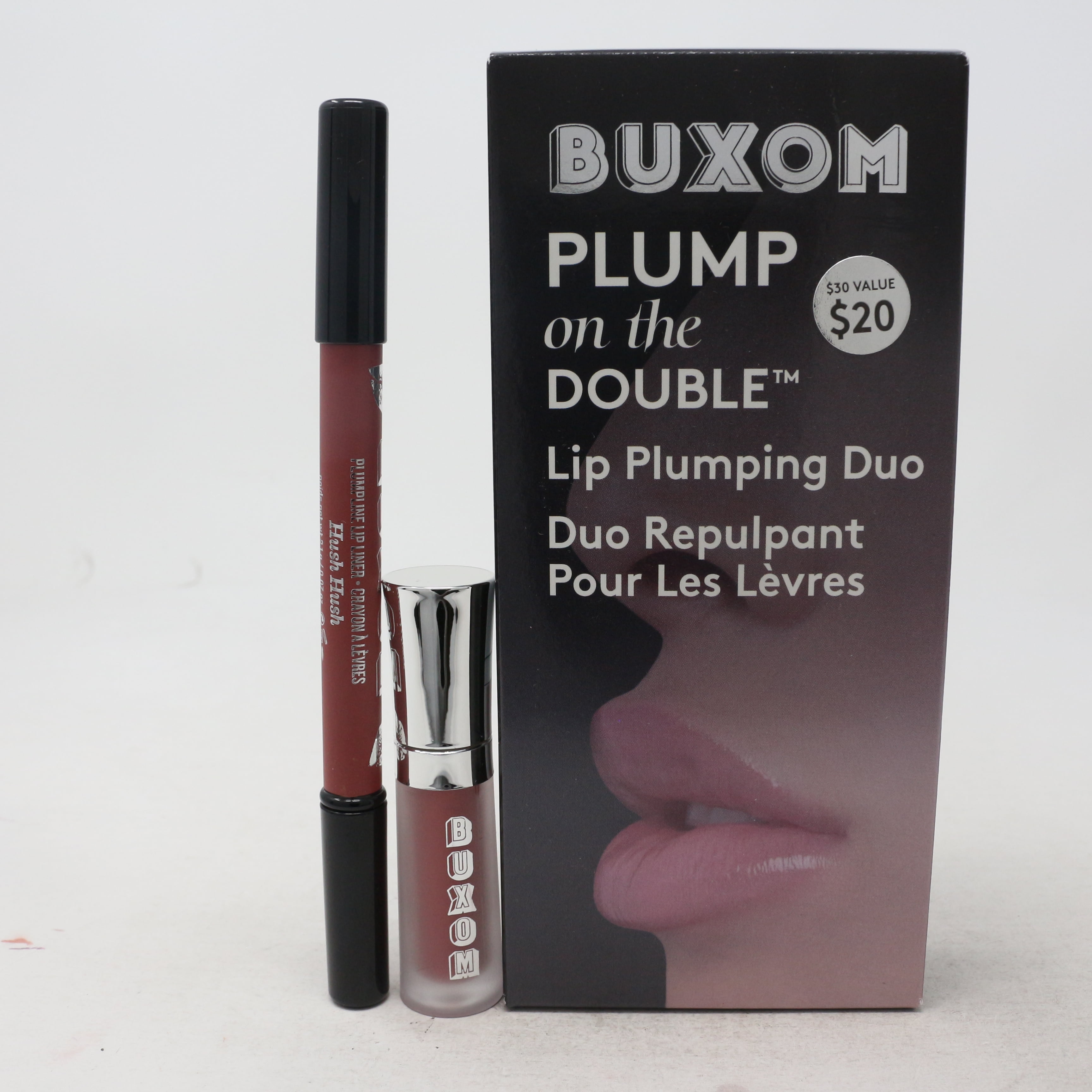 Buxom Plumpon the Double Duo Lip liner HUSH HUSH + Lip cream HOT TODDY