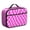 Pink wavy checkered, variant on Brown and Black Checkered Pattern Insulated Lunch Bag Teens,Bento School Lunch Bag for Teens for Work,Picnic or Travel 10.6x7.7x4.3 Inches,12 Can Capacity