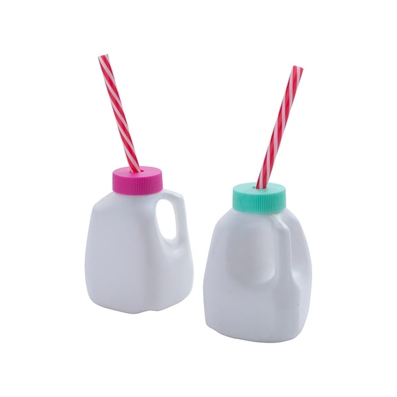 Fun Express 6 oz Milk Carton Plastic Mugs Set of 12