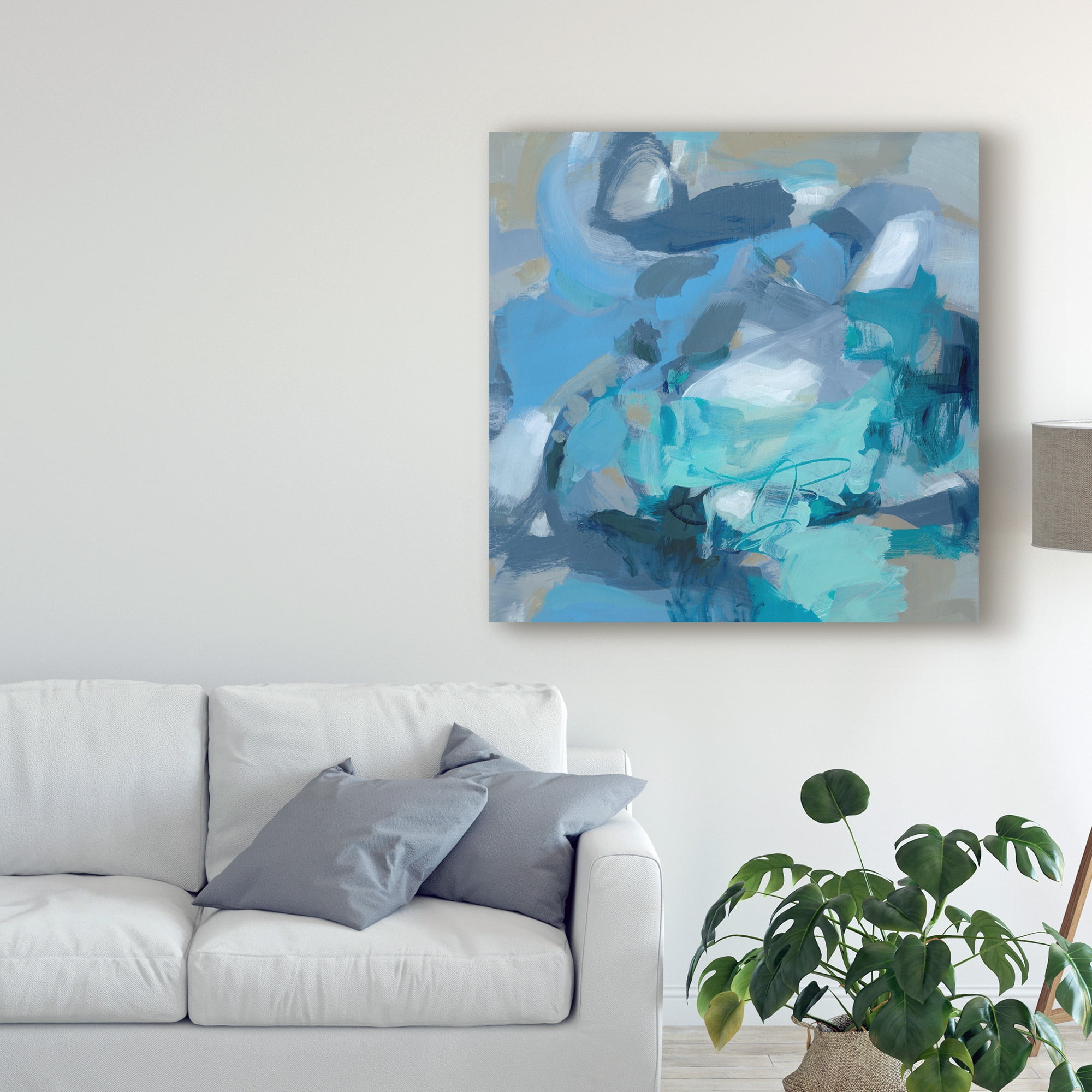 Trademark Fine Art 'Abstract Blues I' Canvas Art by Christina Long