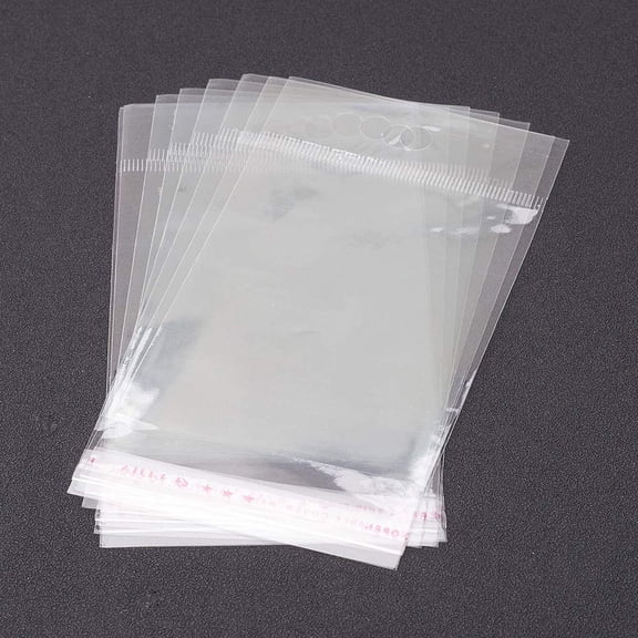 2000pcs Long Cellophane Bags Resealable Clear Plastic Bags with Hanging Hole