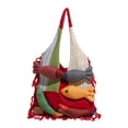 thumbnail image 3 of Meggemo Large Capacity Tote Bag Fringe Trim Design Shoulder Bag for Daily Travel Shopping Storage, 3 of 6