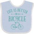 thumbnail image 3 of Inktastic Life's Better on a Bicycle Girls Baby Bib, 3 of 4