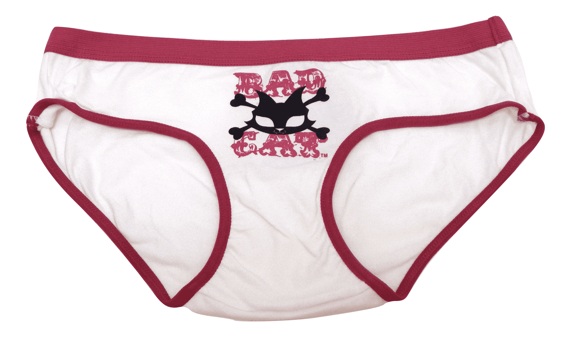 BAD CAT Juniors Panty Hipster Brief (Size 10, White)