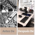 thumbnail image 4 of FOH 1875w Aluminio Abrazadera ajustable para regleta de alimentación, Toma de corriente con interruptor, Soporte de Escritorio Todo en uno con 3 salidas de CA, USB-A y USB-C con Cable 6FT, 4 of 9