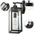 thumbnail image 2 of C Cattleya Matte Black Motion Sensing Dusk to Dawn Hardwired Outdoor Wall Lantern Sconce with Adjustable Sensitivity and Timer, 2 of 8