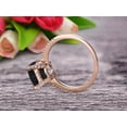 thumbnail image 2 of Cushion Cut 1.80 Carat Black Diamond Moissanite Engagement Ring Anniversary Gift 10k Rose Gold Curved Basket Under, 2 of 5