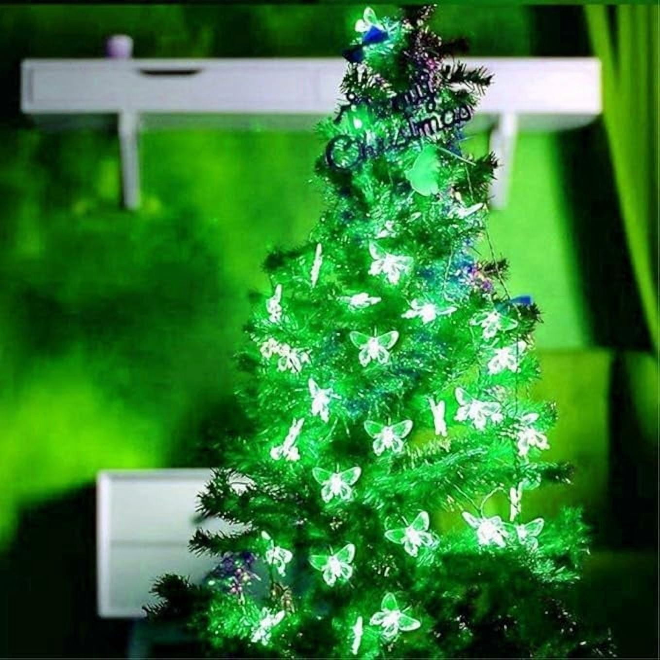 Huiyi Butterfly String Lights, 5m 20LED Outdoor Solar Powered String Light 8Mode Indoor for Lighting for Lawn Patio Wedding Party Decor