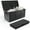 All Black, variant on BENJM Foldable 75 Gallon Outdoor Storage Box, Plastic Storage Containers with Lid, Patio Deck Box Furniture for Garden, Pool, Balcony, Yard,Black Cover