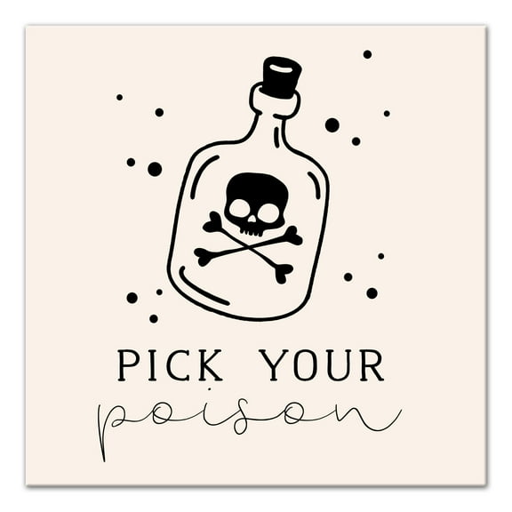 Creative Products Pick Your Poison Bottle 12 x 12 Canvas Wall Art