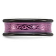 thumbnail image 3 of Edward Mirell Black Ti Concave Anodized Pink 8mm Band Size 8, 3 of 6