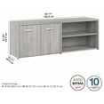 thumbnail image 4 of Hybrid Low Storage Cabinet with Doors in Platinum Gray - Engineered Wood, 4 of 7