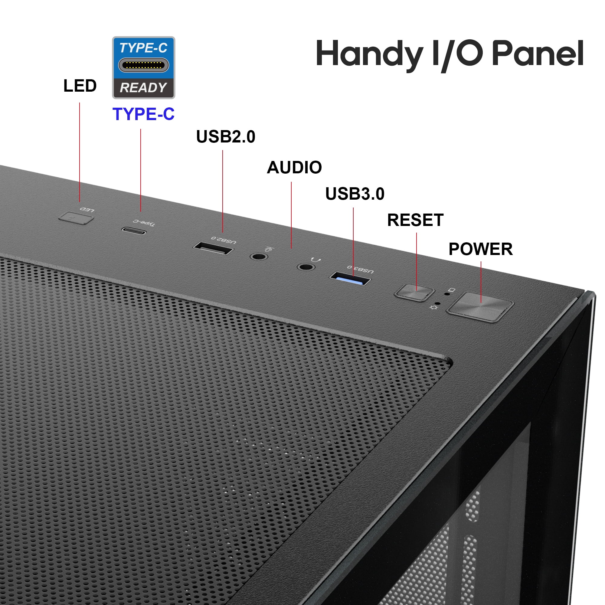 Vetroo AL900 ATX Computer PC Case 270° Full View Tempered Glass Pre-Installed ARGB & PWM FDB Fan in Rear 360mm Radiator Support High-Air flow Perforated Up to 10 fans Support for 40 Series GPUs -Black