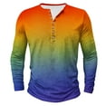 thumbnail image 4 of Tawop T Shirts for Men Crew Neck Long Sleeve Graphic Gradient Casual Multicolor L, 4 of 4