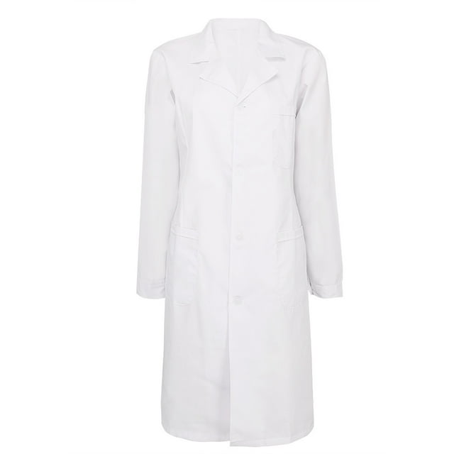 Rswnyirn Femmes/hommes Manteau de Laboratoire à Manches Longues pour Sarraus, Uniforme Médical d'Infirmière et de Médecin, Manteau Blanc (Femmes) m