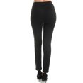 thumbnail image 2 of Womens Basic Cotton Full Length Black Leggings Spandex Pants Yoga Slim Small, 2 of 7