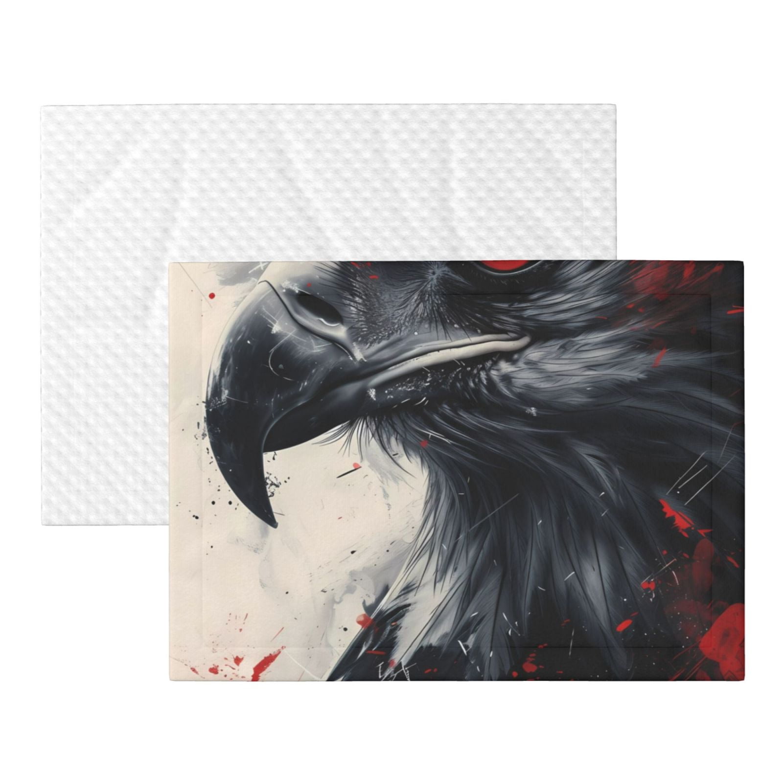 Naloa Red Black Ink Style Bald Eagle Dog Blanket, 3 Sizes Cat Blanket for Indoor Cats Large Medium Small Dog Gifts-Medium