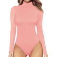 thumbnail image 1 of Xishao Women's Mock Neck/Turtle Neck Long Sleeve Modal Bodysuit Jumpsuit Xishao ropa, 1 of 2