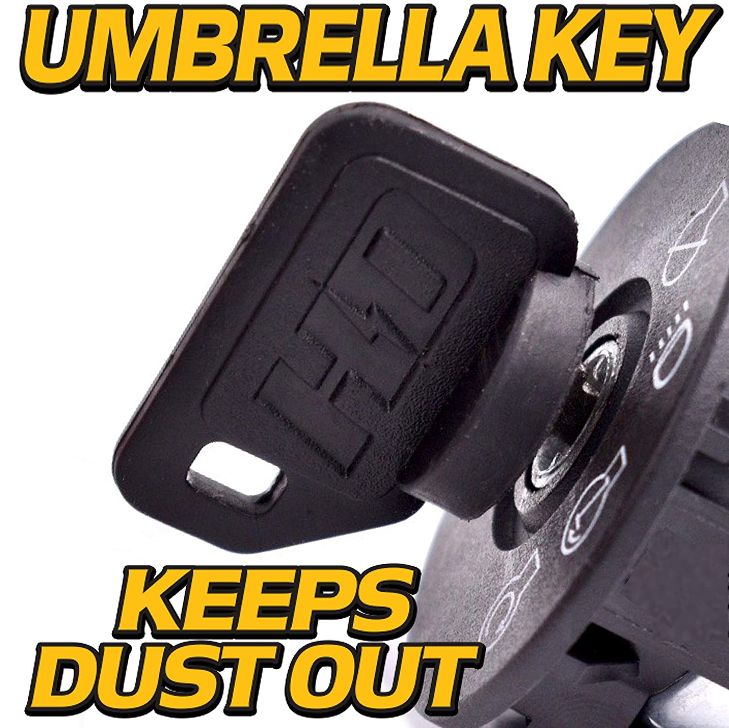 HD Switch Starter Ignition Switch 483472 For Scag Freedom Liberty Z - (Includes Protective Umbrella 2 Key & Carabiner)