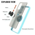 thumbnail image 6 of TJS Phone Case for Samsung Galaxy A53 5G Case, with Tempered Glass Screen Protector, 360 Degrees Rotating Metal Ring Magnetic Support Kickstand Cover (Light Blue), 6 of 6