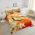 thumbnail image 4 of Cherry Blossoms Comforter Sets Full Size,Japanese Style Bedding Set,Traditional Crane Bed Set,Chic Floral Down Comforter, 4 of 7