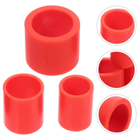 LEORX 3Pcs Red Plastic Reducing Bushing Adapters for Bench Grinder Arbor Adapter Diameter Conversion in Metalworking