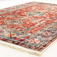 thumbnail image 2 of Alfa Rich 4x6 Area Rugs, Ultra-Thin Oriental Light Red Rug, Non-Slip Machine Washable, Easy Clean, Pet Friendly Rugs, 2 of 6