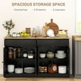 thumbnail image 4 of HOMCOM Buffet Armoire avec Tiroirs de Rangement Tablettes Ajustables Noir, 4 of 10