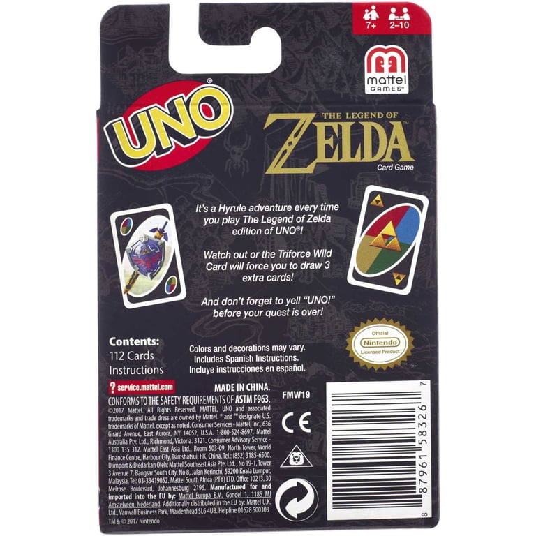 UNO The Legend of Zelda Card Game with Triforce Wild Card photo 6