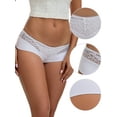 thumbnail image 3 of Unique Bargains Women's Lace Ice Silk Mid Rise Comfort Underpants L White, 3 of 6
