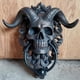 thumbnail image 3 of Figura de calavera de oveja para colgar en la pared, decoración gótica macabra de ovejas Grande, 3 of 9