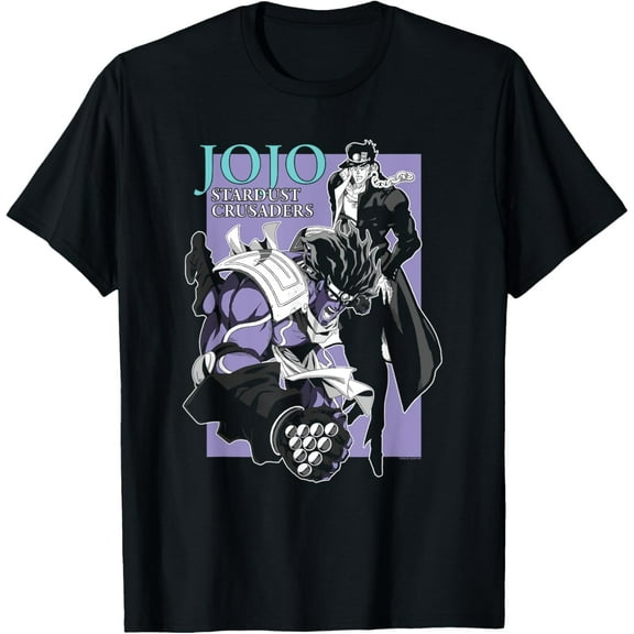 JoJo's Bizarre Adventure Stardust Crusaders Anime T-Shirt Short Sleeve Crew Neck Soft Fitted Tees T-Shirt