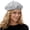 Grey, variant on Women's Beret Hats -Wool Blend Winter Cap, All-Season Soft Beret Hats for Women