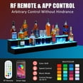 thumbnail image 2 of Qinaqin 2 Niveles 48 Inch Bottle cm de Profundidadisplay Estante Bar Shelves con Remote & App Control 16 Colors 4 Music Modes Acrylic Lighted para Liquor, 2 of 7