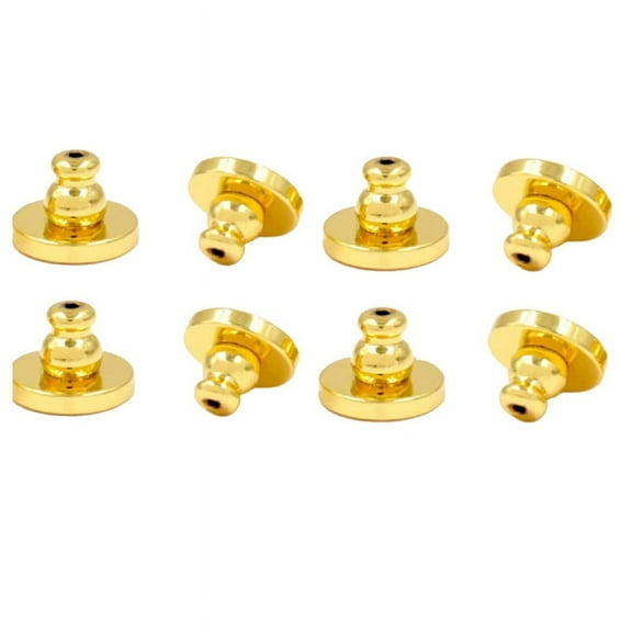 Earring Back 18k Gold Plated Safety Earring Back for Replacement Ear Studs,Non-Irritating,Suitable for Sensitive Ears,A