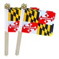 thumbnail image 2 of TSMD Maryland State Flags Small Mini Hand Held Stick Flags,5x8 Inch,12 Pack, 2 of 4