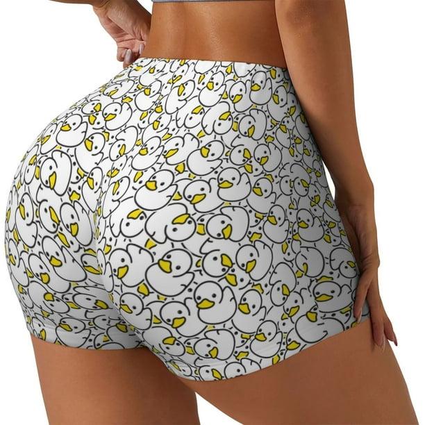 Fotbe Ducky Shorts Sin Costuras – Shorts Deportivos de Cintura Alta para Mujer, Elásticos para Gimnasio, Yoga, Running o Ciclismo-Small