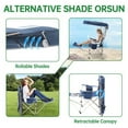 thumbnail image 5 of Camping Chair, Fishing Chair, Chair with Shade, Outdoor Chair, Folding Chair, Sports Chair with Canopy, 30W Solar Panel for Charging Electronics, Footrest, Cupholder & Cooler Bag (Navy Blue 1-Pack), 5 of 10