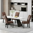 thumbnail image 2 of Noble House Monita Faux Leather Dining Chairs, Set of 4, Dark Brown,Espresso, 2 of 8