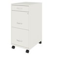 thumbnail image 2 of 18" Deep 3 Drawer Mobile Metal File Cabinet with Pencil Drawer, Pearl White, 2 of 4