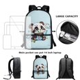 thumbnail image 4 of Jeiento Cute Panda Backpack for Boys 8-10 with Lunch Box Primary School Bag and Lunch Bag Blue Kids Bookbag Age 10-12 Elementary Pencil Case Water Bottle Holder, 4 of 7