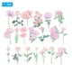 thumbnail image 3 of Calcomanías de flores de vinilo transparentes, calcomanías de flores claras de PET para álbum de recortes, rosa 40 hojas, 3 of 6
