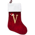 thumbnail image 1 of HOME'S FRIEND Christmas Stockings with Letters, 18 Inch Plush Monogram Christmas Stockings,Name Initial Large Embroidered Stockings,Christmas Tree Dec, 1 of 4