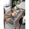thumbnail image 6 of Texas Star Vintage Table Cloth, Waterproof Tablecloth for Rectangle Tables, Berry Grey Blue Brown Wooden Reusable Washable Fabric Table Cover for Restaurant Kitchen Dining Tables 54"x108", 6 of 9
