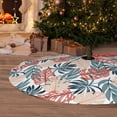 thumbnail image 6 of Picia Tropical Leaves Print Christmas Tree Skirt , Christmas Tree Skirt Ornaments for Merry Christmas Holiday Party Decorations Indoor Outdoor-30", 6 of 7