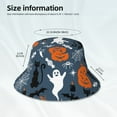 thumbnail image 4 of Daiia Halloween Pattern Bucket Hat - Trendy Cotton Sun Hat for Beach, Golf, Fishing - Fun Outdoor Vacation Boonie for Men and Women, 4 of 9
